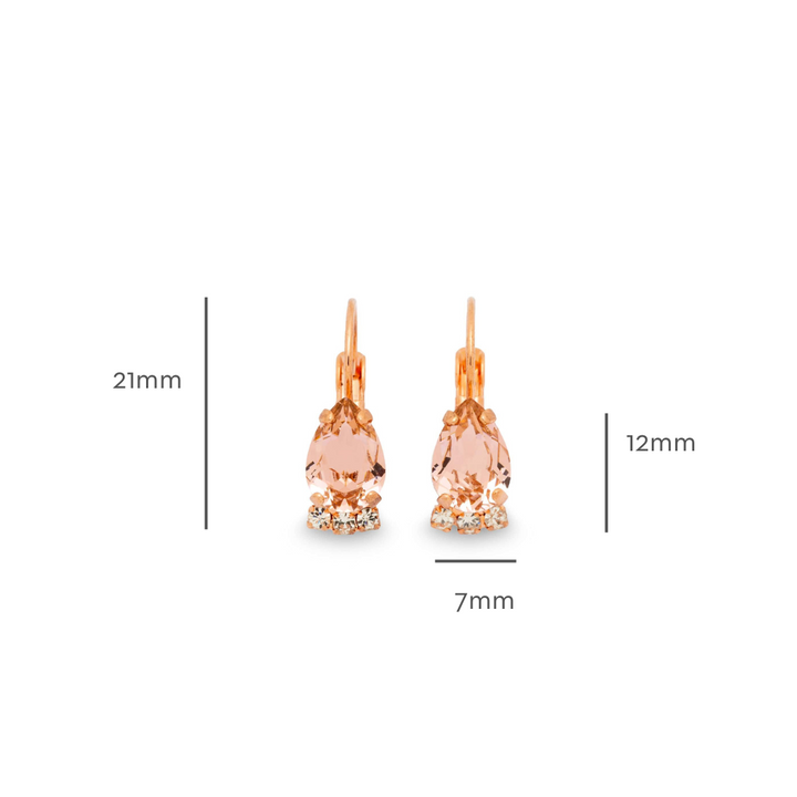 Clementine Vintage Rose Earrings