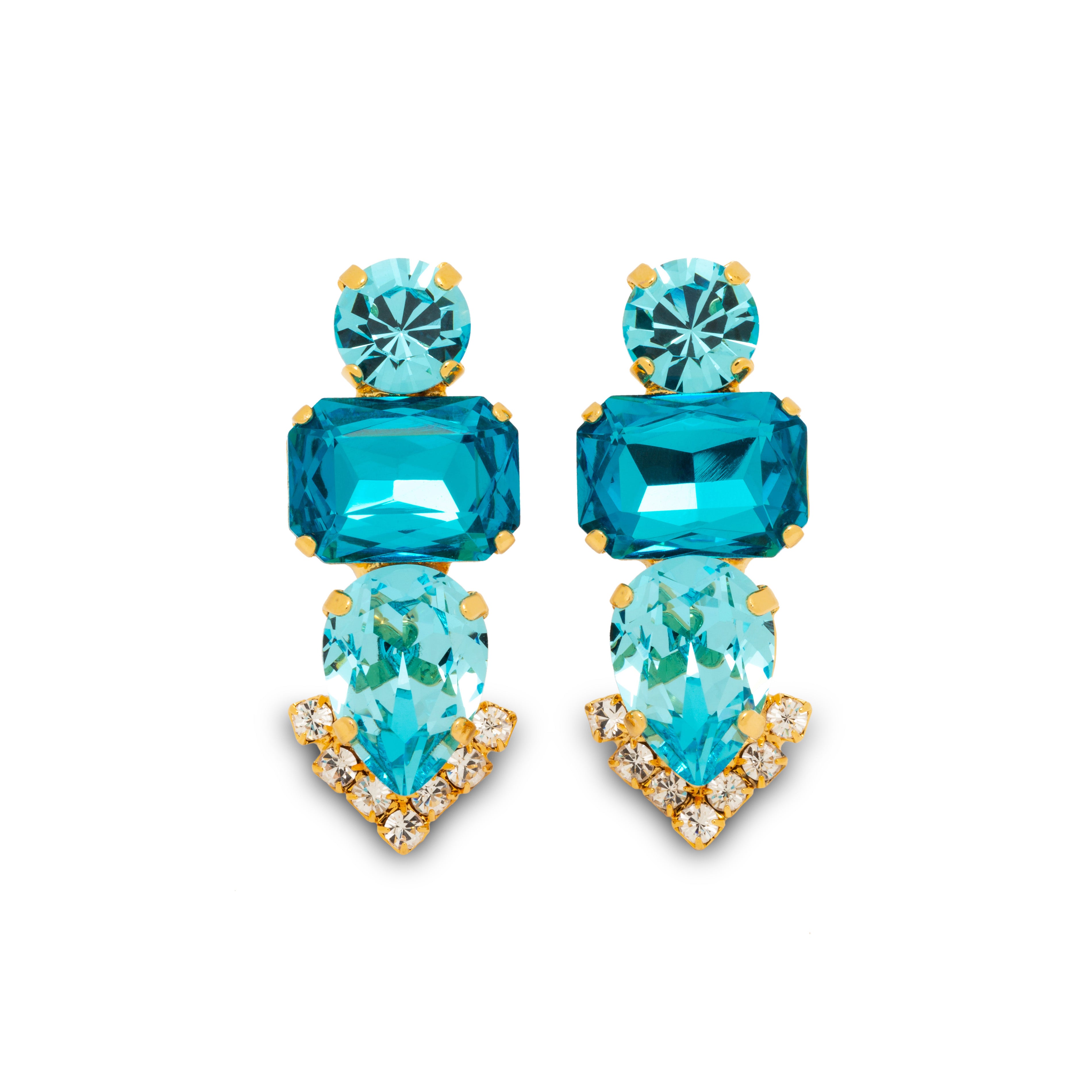 Elegant blue statement earrings Australia French Attic