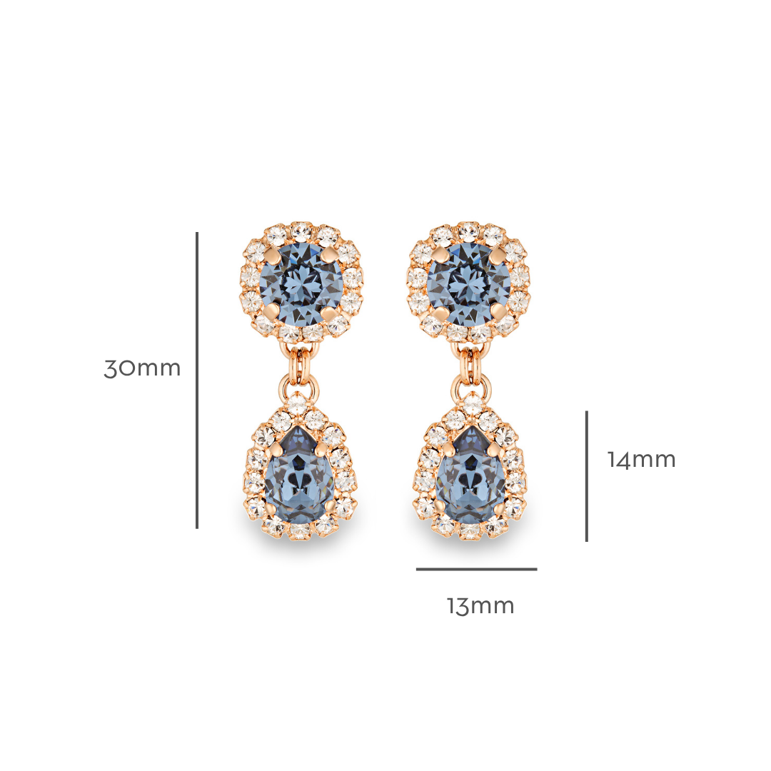 Aria Earrings Denim Blue