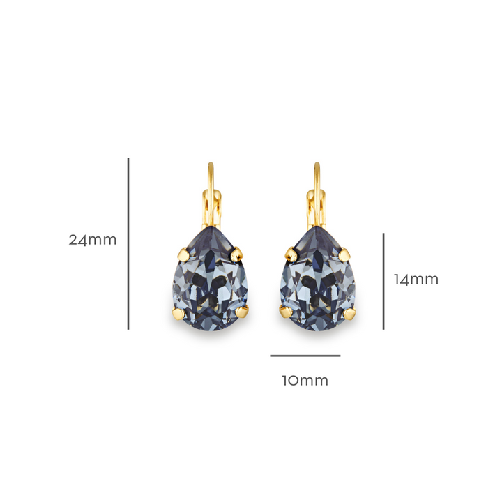 Adele Denim Blue Crystal Earrings