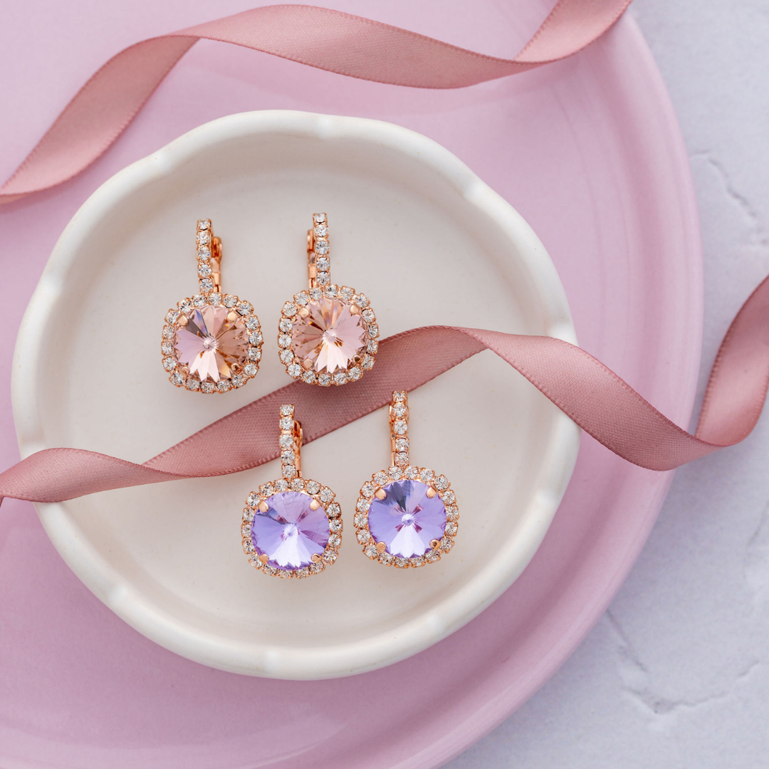 Rosalie Earrings Vintage Rose