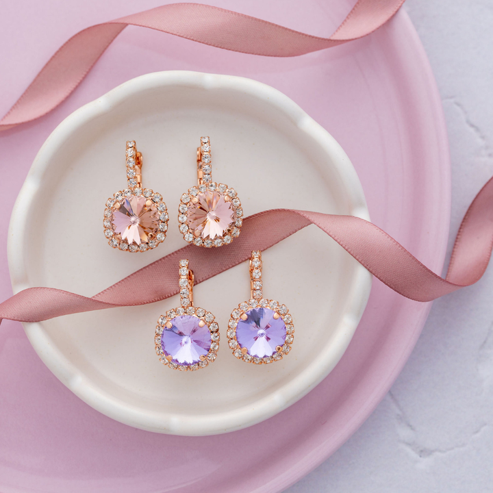 Rosalie Earrings Vintage Rose