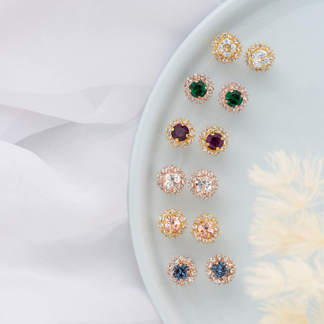Esme Emerald Stud Earrings