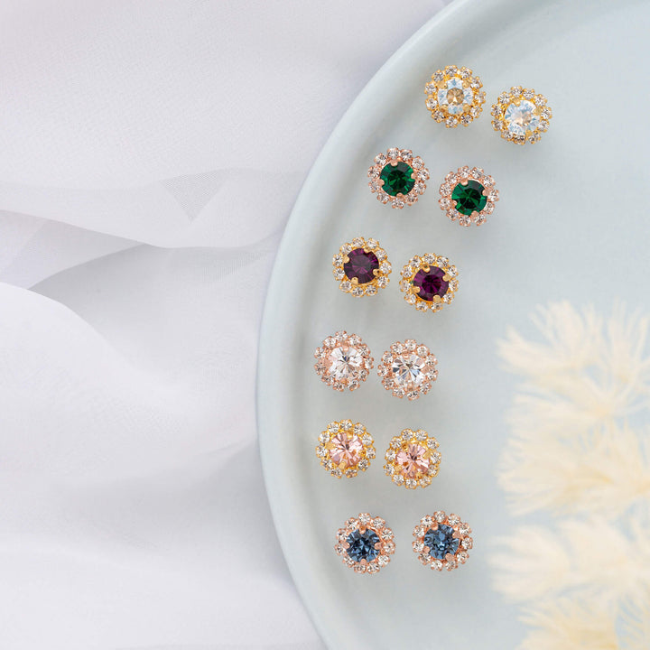 Esme Emerald Stud Earrings