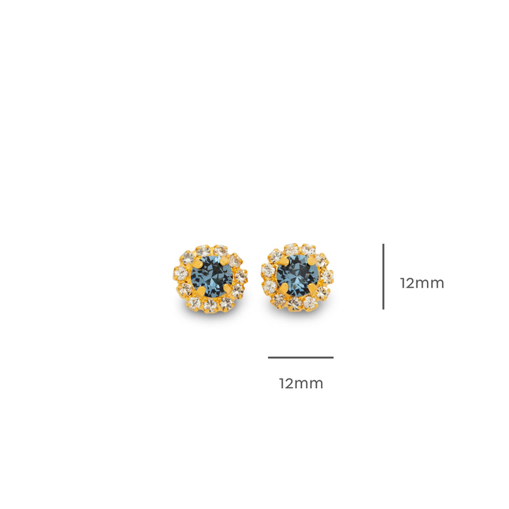 Esme Denim Blue Stud Earrings