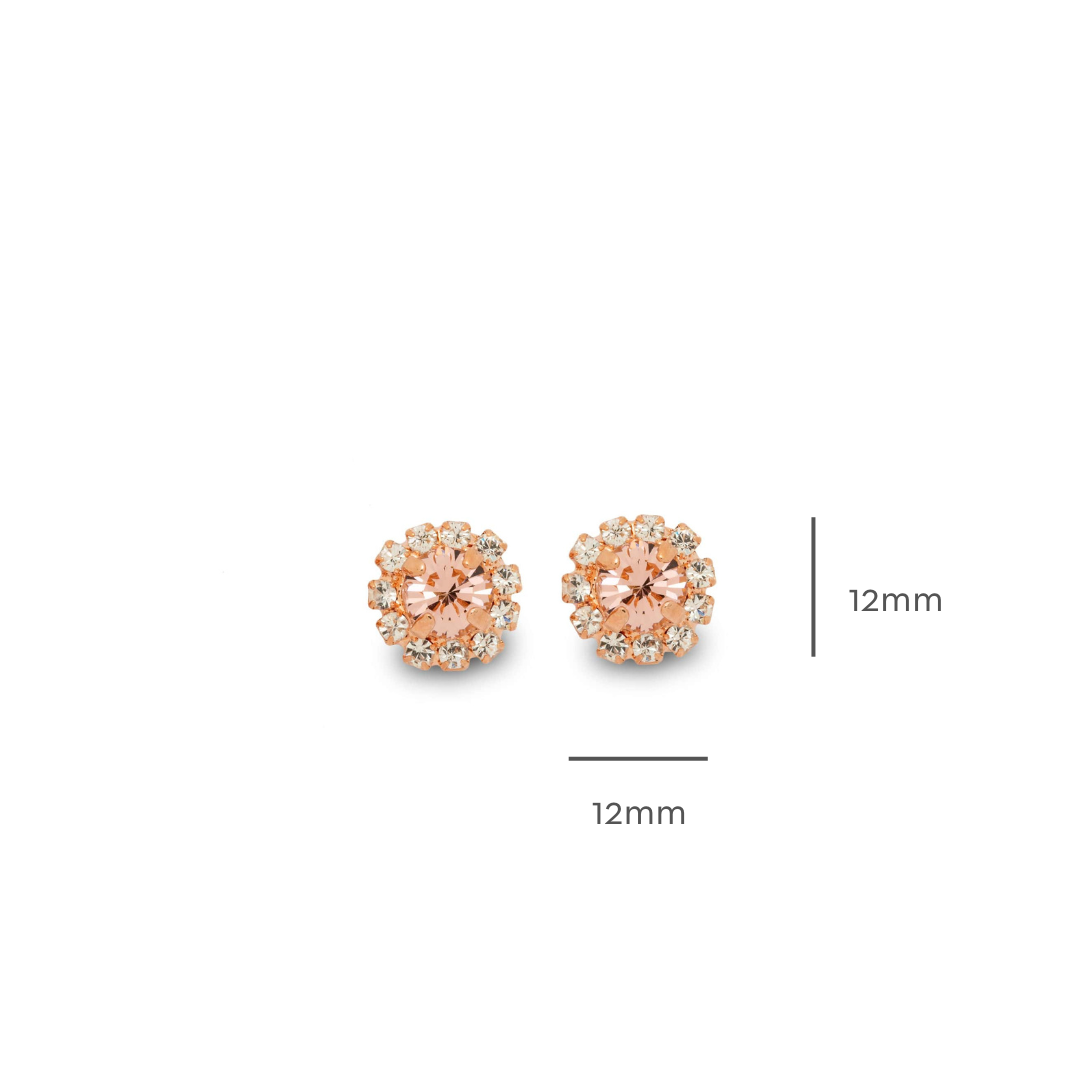 Esme Vintage Rose Stud Earrings