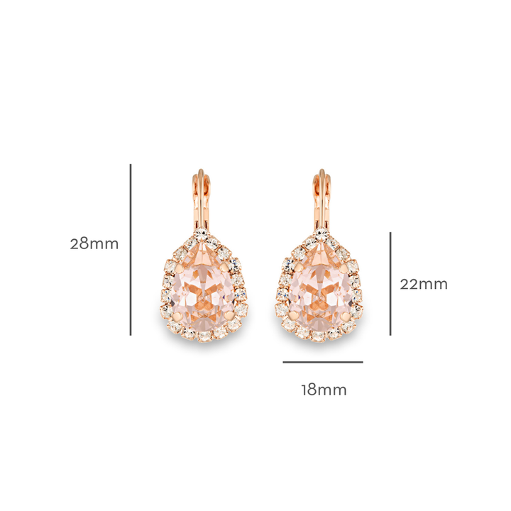 Simone Earrings Vintage Rose