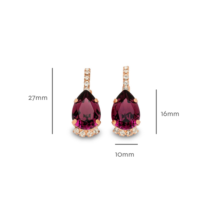 Vivienne Amethyst Crystal Earrings