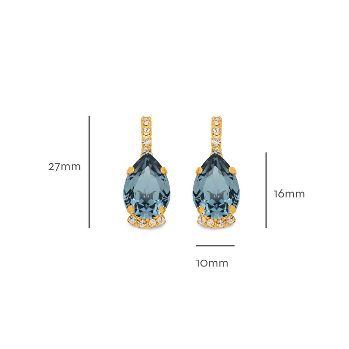 Vivienne Denim Blue Crystal Earrings