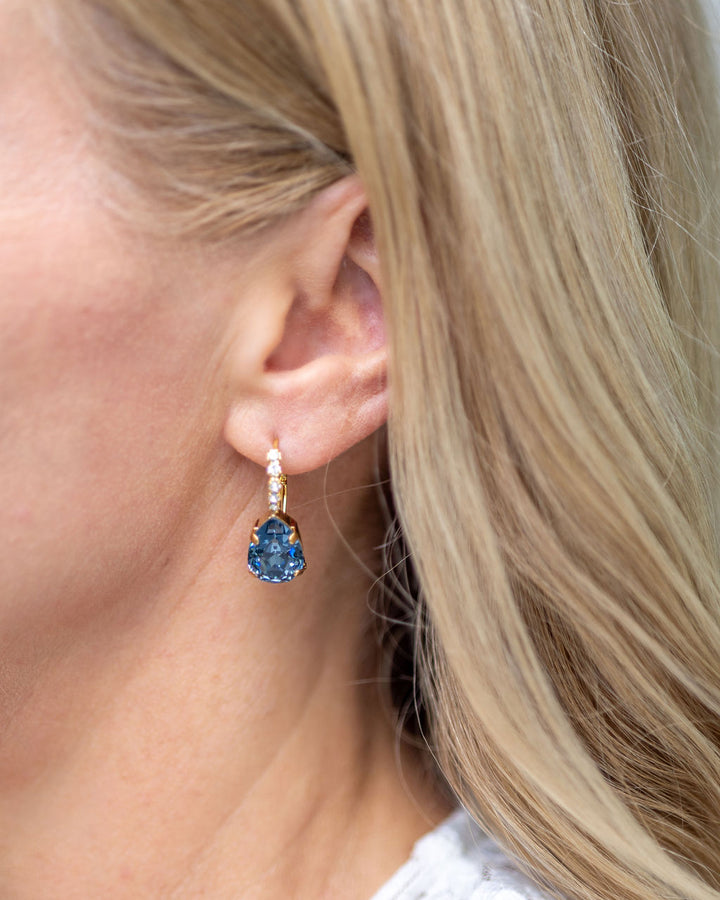 Vivienne Denim Blue Crystal Earrings
