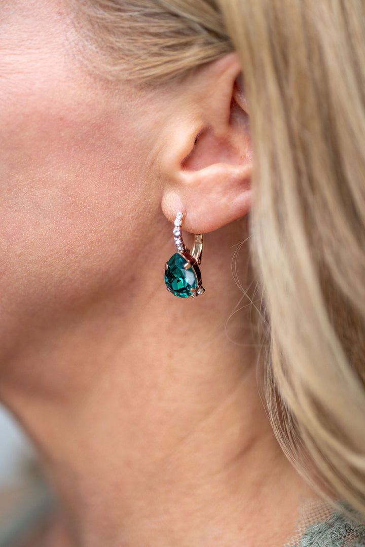 Vivienne Emerald Crystal Earrings