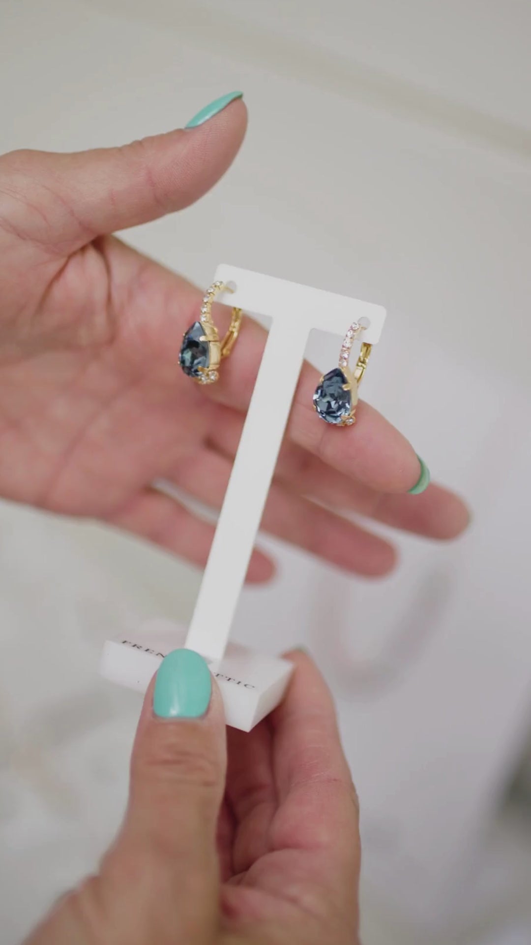 Vivienne Denim Blue Crystal Earrings